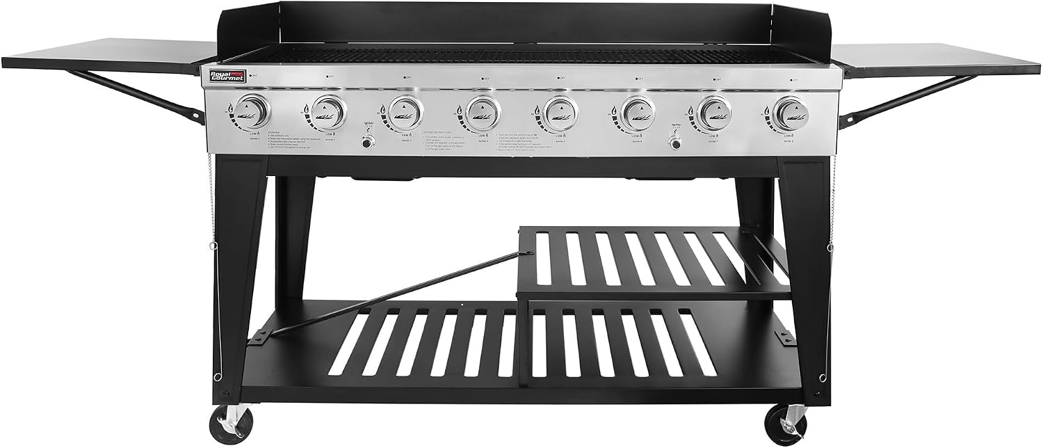Royal Gourmet 8-Burner Gas Grill, 104,000 BTUs Liquid Propane Grill