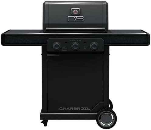 Charbroil Pro Series with Amplifire Technology 3-Burner Propane Gas Grill and Griddle Cabinet, Black - 463365124
