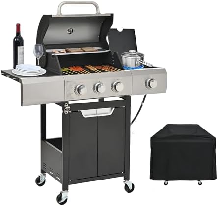 Endark 3-burner propane grill, 37,000 BTU with side-fire function