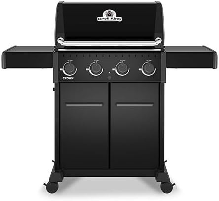 Broil King 865154 Crown 420 Shadow 4-Burner Propane Gas Grill in Black